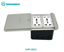 Hộp ổ cắm điện âm sàn sinoamigo SHP-M2S nắp trượt cao cấp (lắp 6 modules)