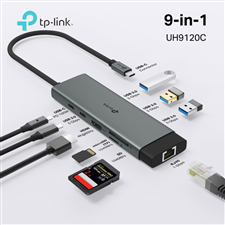 Hub USB-C TP-Link UH9120C - 9 Cổng, HDMI 4K, Sạc PD 100W, LAN Gigabit