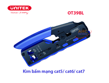 Kìm bấm mạng Unitek OT39BL chính hãng - Bấm chuẩn RJ45, RJ11, RJ12, hỗ trợ Cat.5/6/7