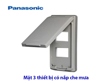 Mặt ổ cắm ngoài trời Panasonic WEG7902 có nắp che mưa chống nước IP55