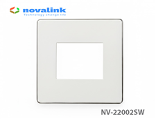 Mặt vuông 2 thiết bị (2 lỗ) dùng cho nhân mạng, thoại, HDMI, USB Novalink NV-22002SW