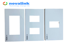 Mặt wall plate 1, 2, 3 thiết bị Nova NV 21001W (loại to) dùng lắp ổ cắm mạng, thoại, hdmi, vga, usb...