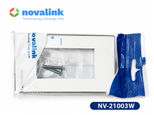 Mặt wallplate 3 cổng Novalink NV-21003W màu trắng tuyết, lắp nhân mạng HDMI USB VGA