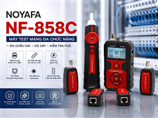 Máy test mạng đa năng Noyafa NF-858C đo chiều dài, kiểm tra PoE và soi quang VFL