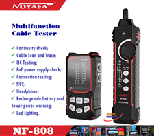 Máy test mạng Noyafa NF-808 chính hãng - Chứ năng quét cáp, kiểm tra QC, kiểm tra PoE, kiểm tra kết nối và NCV