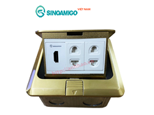 Ổ cắm âm sàn Sinoamgo SPU với 2 ổ điện và 1 ổ HDMI