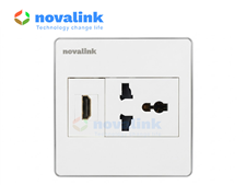 Ổ cắm điện 3 chấu đa năng và HDMI âm tường Novalink chính hãng