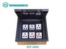 Ổ cắm điện âm sàn nâng SINOAMIGO SCF-245C, lắp tối đa 12 moduels