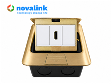 Ổ cắm HDMI âm sàn Novalink NV-FS3B màu vàng đồng