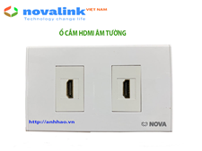 Ổ cắm HDMI âm tường Novalink (2 ổ cắm HDMI)