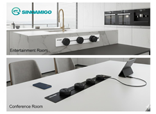 Ổ cắm thanh ray trượt âm bàn phòng họp tích hợp Điện HDMI LAN - Sinoamigo SPT-1AS-50-K