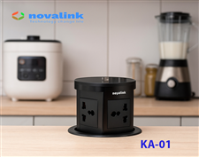 Ổ điện âm bàn đảo bếp có sạc không dây 15W, USB-C - Novalink KA-01