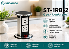 Ổ điện âm bàn đảo bếp Sinoamigo STP-1RB-2, tích hợp cổng sạc USB