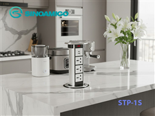Ổ điện âm bàn đảo nâng hạ Sinoamigo STP-1S cao cấp. Tích hợp sạc USB type C