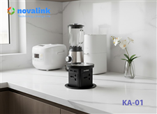 Ổ điện âm bàn đảo thông minh Novalink KA-01, tích hợp sạc không dây 15W