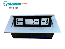 Ổ điện âm bàn văn phòng Sinoamigo STS-212S ( 3 ổ điện 3 chấu) - Hàng nhập khẩu chính hãng