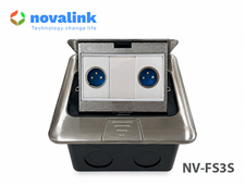 Ổ điện âm sàn 2 cổng micro Canon XLR Novalink NV-FS3S