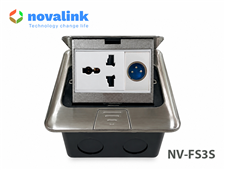 Ổ điện âm sàn kết hợp cổng micro Canon XLR Novalink NV-FS3S