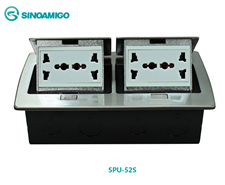Ổ điện âm sàn Sinoamigo SPU-52S màu bạc (4 ổ điện đa năng)