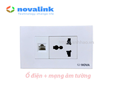 Ổ điện + mạng âm tường Novalink