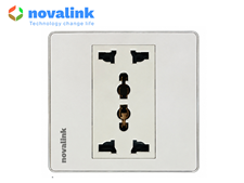 Ổ điện vuông đa năng âm tường Novalink NV-22003SW+P13