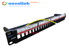 Patch Panel 16 cổng Novalink CC-06-00063 - Thanh đấu nối mạng 1U, chuẩn 19 inch