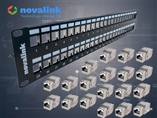 Patch panel Cat6A 48 cổng 2U, chuẩn tủ rack - Novalink CC-06-00064