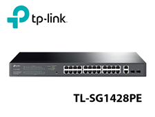 Switch 24 cổng PoE Gigabit TP-Link TL-SG1428PE 250W có 2 khe SFP