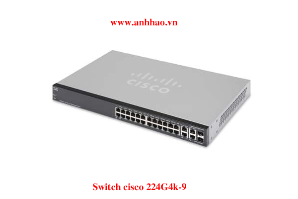 Switch Cisco 224G4-K9, 24 Cổng 10/100, 4 cổng giga bite, share 2 cổng Mini  GBIC