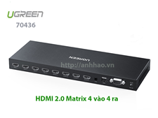 Ugreen 70436 - Bộ chia, gộp HDMI 2.0 Matrix 4 vào 4 ra, hỗ trợ độ phân giải 4K @60hz