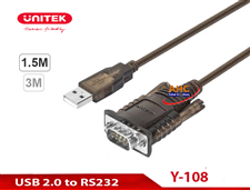 USB 2.0 to RS232 1.5m Unitek Y-108 - Cáp chuyển USB sang Com 9K