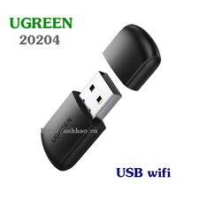USB thu Wifi cho PC, laptop băng tần kép AC 2.4G/5G Ugreen 20204 chính hãng