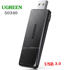 USB wifi Ugreen 50340 băng tần kép 2.4G và 5G chính hãng
